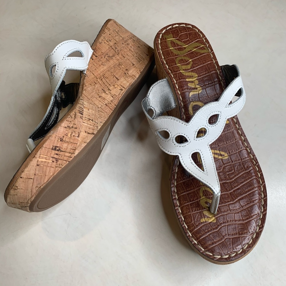 Sam Edelman White platform sandal. EUC.